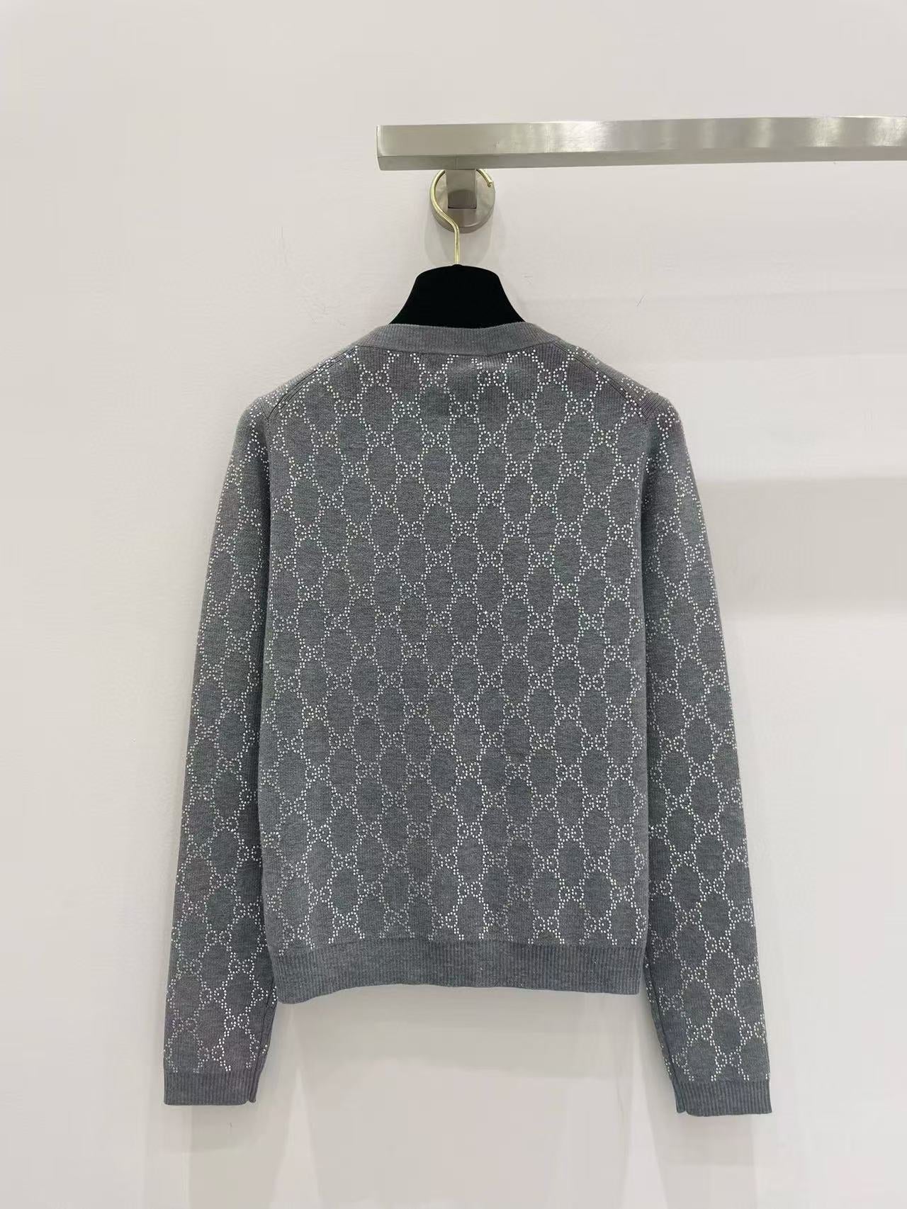 Guc NEW Rhinestone Cardigan