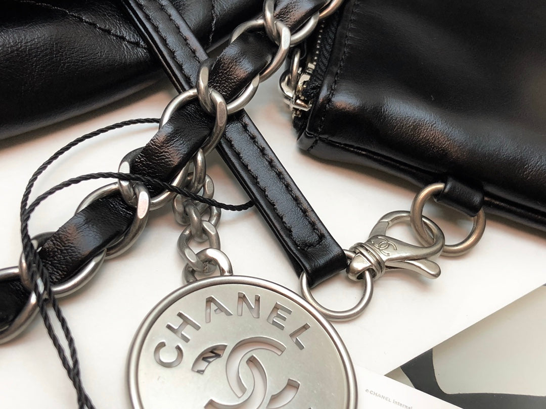 C* 22bag garbage bag♥ black with silver lettering