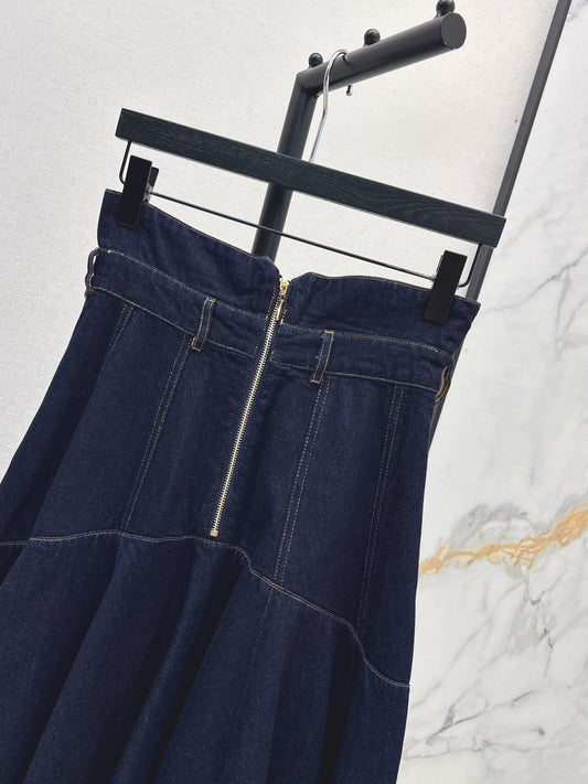 Zimm New Long denim skirt
