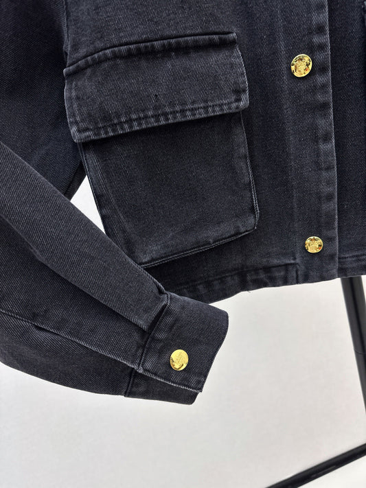 Pra New lapel denim jacket
