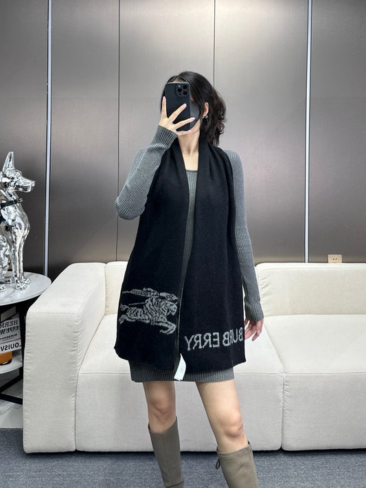 Bur High end knitted patchwork scarf