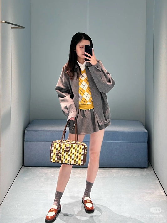 Miu NEW wool midi skirt