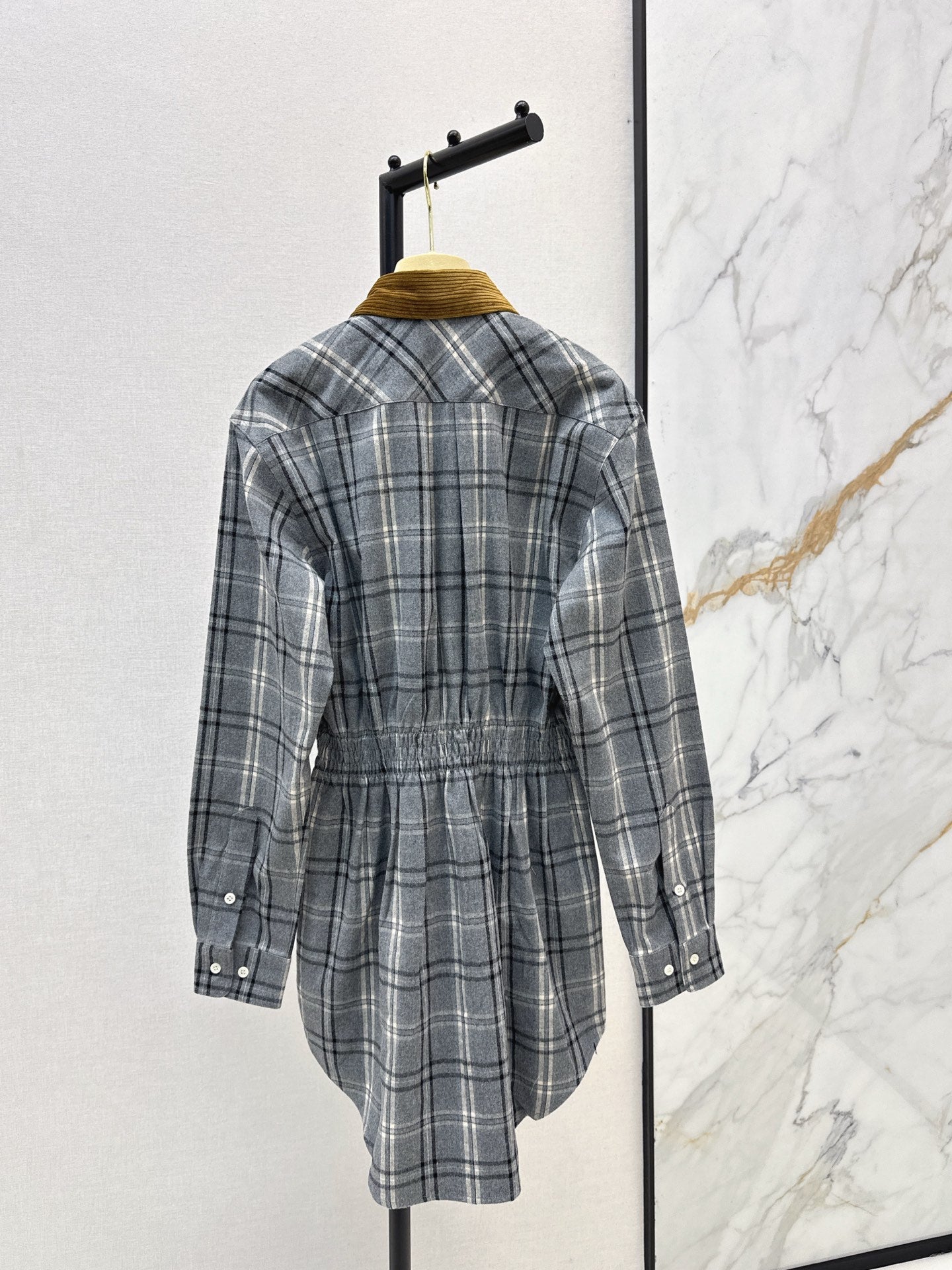 Miu NEW plaid shirt dress