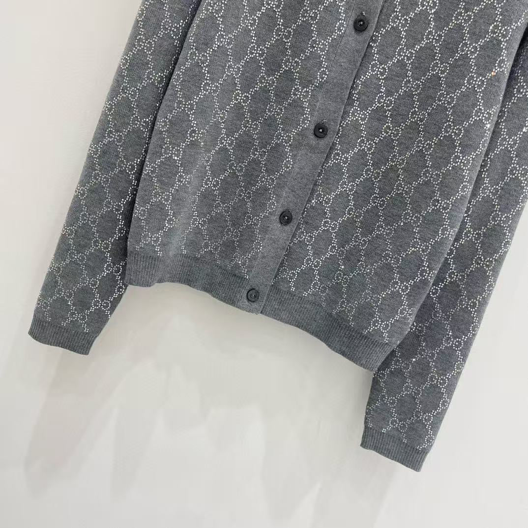 Guc NEW Rhinestone Cardigan