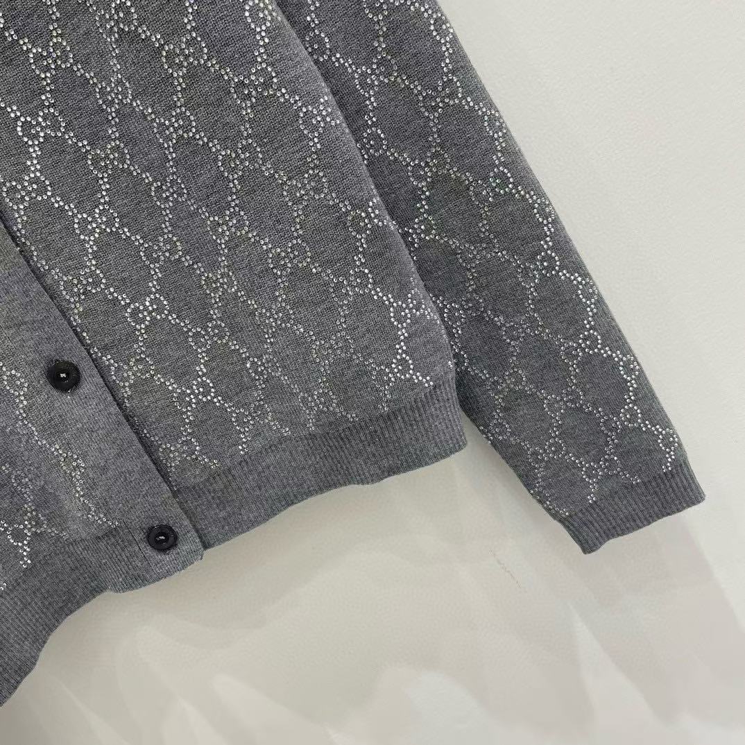 Guc NEW Rhinestone Cardigan