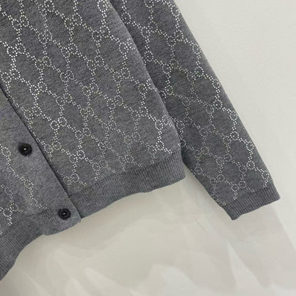 Guc NEW Rhinestone Cardigan