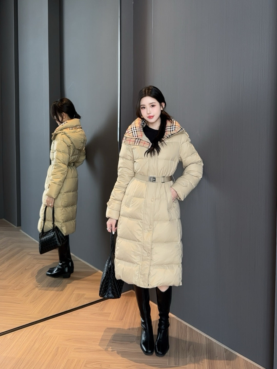 Bur New long down jacket