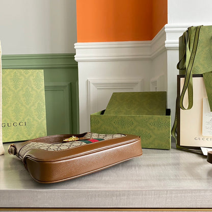 GC Jackie1961 Beige/ebony GG Supreme canvas, with brown leather trim