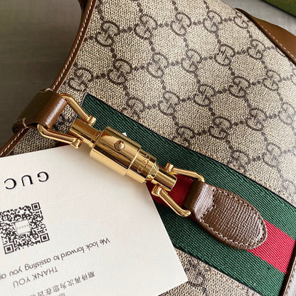 GC Jackie1961 Beige/ebony GG Supreme canvas, with brown leather trim