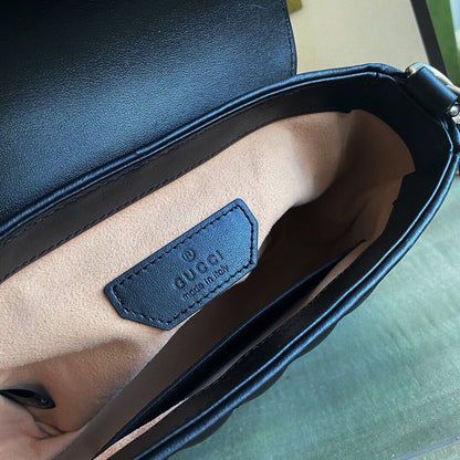 GC Marmont matelassé chevron leather Black / White / Dusty Pink / Gray Blue