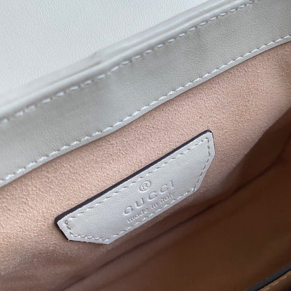 GC Marmont matelassé chevron leather Black / White / Dusty Pink / Gray Blue