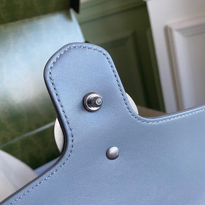 GC Marmont matelassé chevron leather Black / White / Dusty Pink / Gray Blue