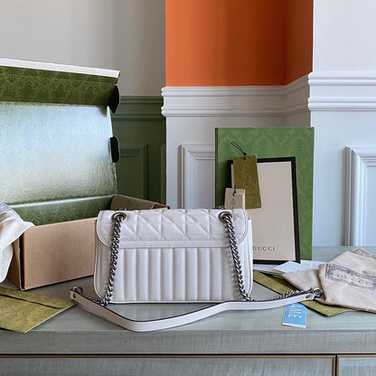 GC GG Marmont small shoulder bag Black / White / Dusty Pink / Gray Blue