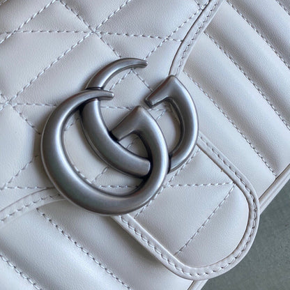 GC GG Marmont small shoulder bag Black / White / Dusty Pink / Gray Blue