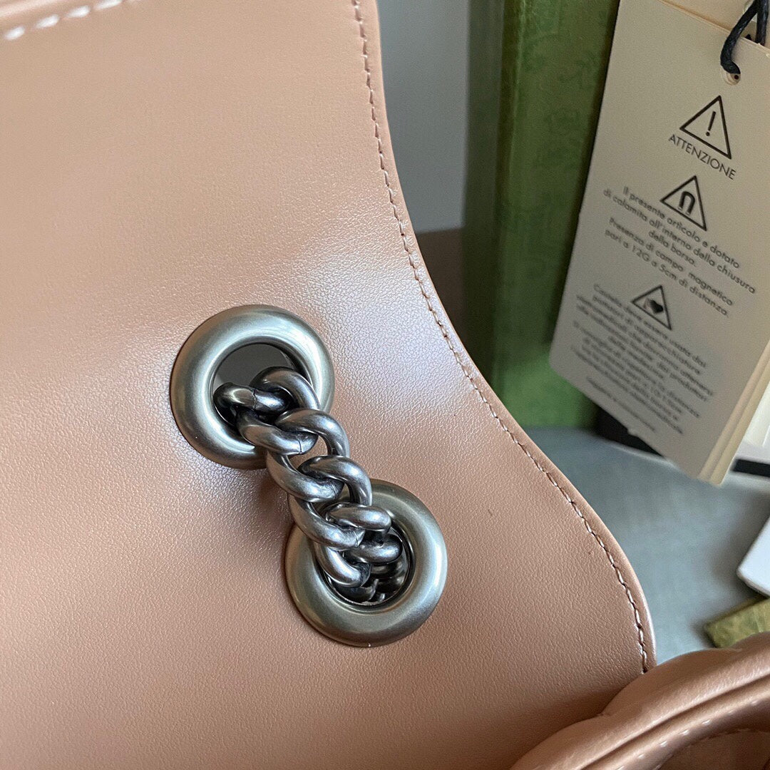 GC GG Marmont small shoulder bag Black / White / Dusty Pink / Gray Blue