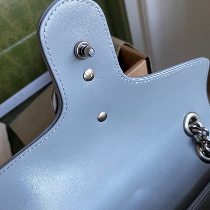 GC GG Marmont small shoulder bag Black / White / Dusty Pink / Gray Blue