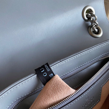 GC GG Marmont small shoulder bag Black / White / Dusty Pink / Gray Blue