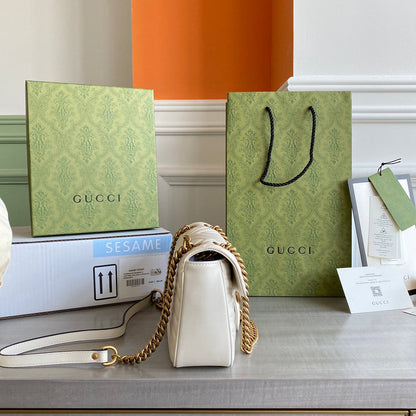 GC GG Marmont small shoulder bag Black / White / Red / Gray Blue