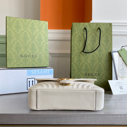 GC GG Marmont small shoulder bag Black / White / Red / Gray Blue