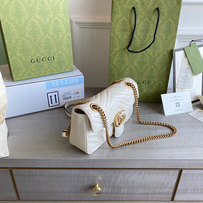 GC GG Marmont small shoulder bag Black / White / Red / Gray Blue