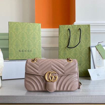 GC GG Marmont small shoulder bag Black / White / Red / Gray Blue