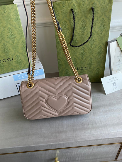 GC GG Marmont small shoulder bag Black / White / Red / Gray Blue