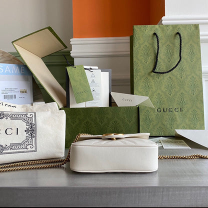 GC GG Marmont super mini bag Black / White / Red / Gray Blue