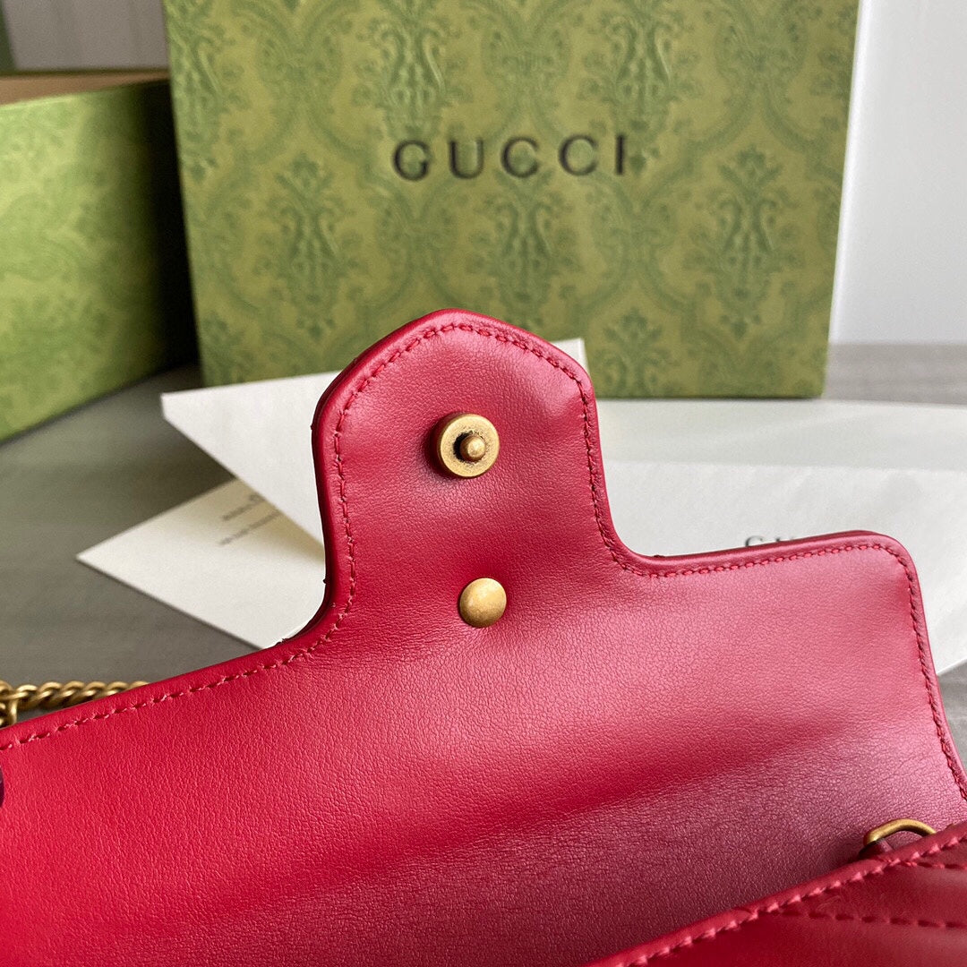 GC GG Marmont super mini bag Black / White / Red / Gray Blue