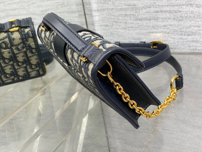 DO Miss Montaigne Mini Bag Blue  Oblique Jacquard