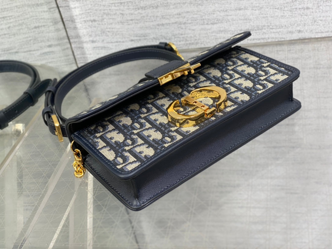 DO Miss Montaigne Mini Bag Blue  Oblique Jacquard