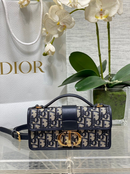 DO Miss Montaigne Mini Bag Blue  Oblique Jacquard