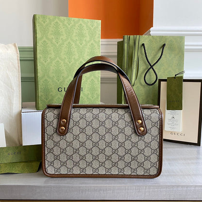 GC Horsebit 1955 Mini shoulder bag Beige and ebony