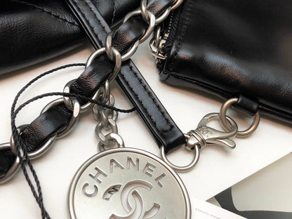 C* 22bag garbage bag♥ black with silver lettering