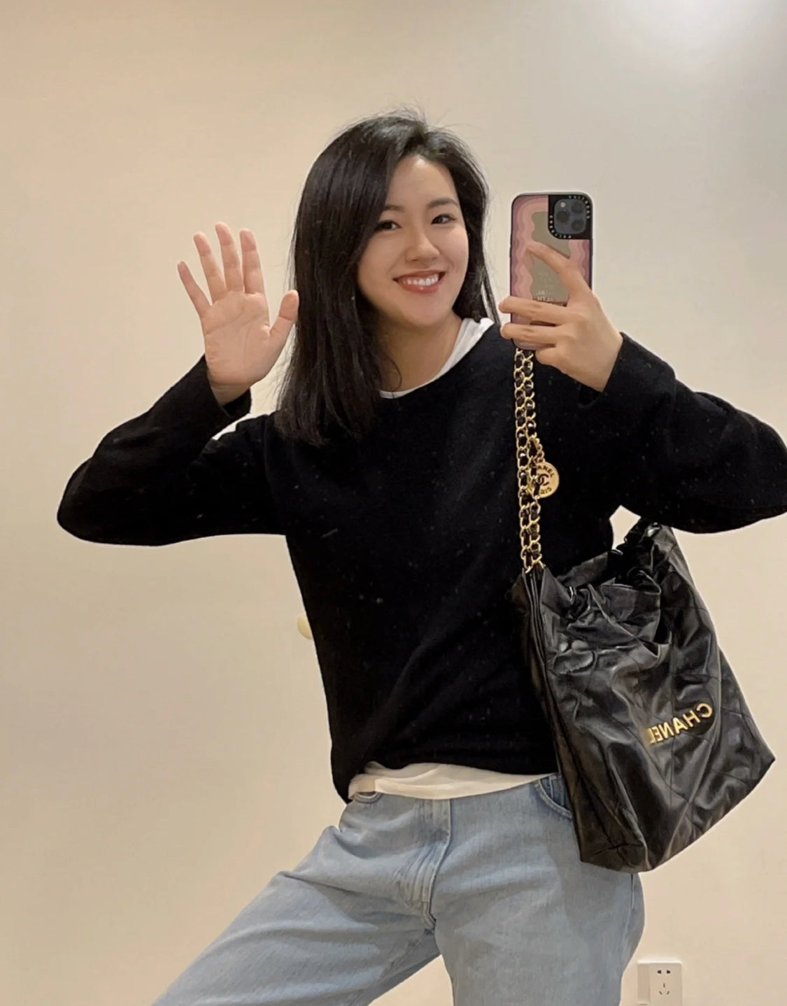 C* 22bag garbage bag♥ Black Golden Lotus