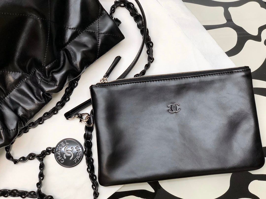 C* 22bag garbage bag♥ black black chain