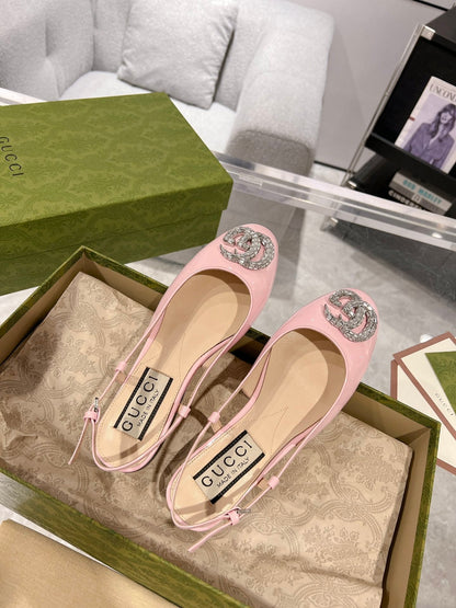 G* New Crystal Diamond Double G Buckle