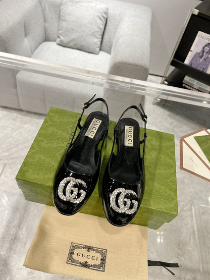 G* New Crystal Diamond Double G Buckle