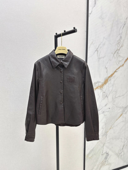 Miu 25fw motorcycle jacket