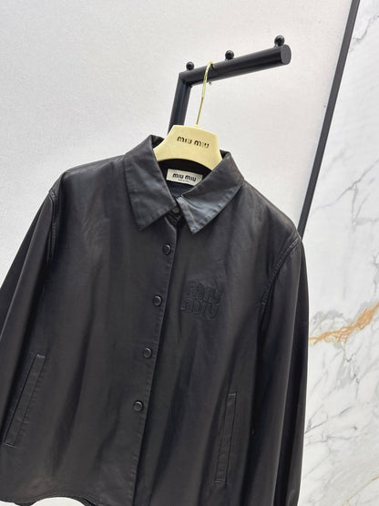 Miu 25fw motorcycle jacket