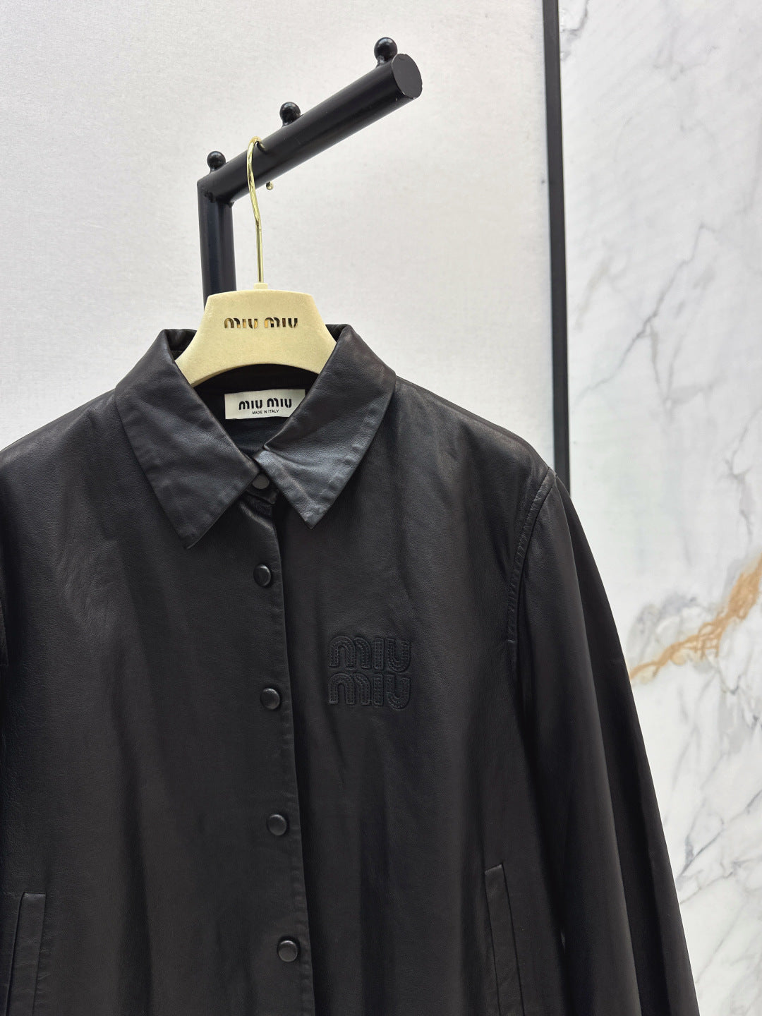 Miu 25fw motorcycle jacket