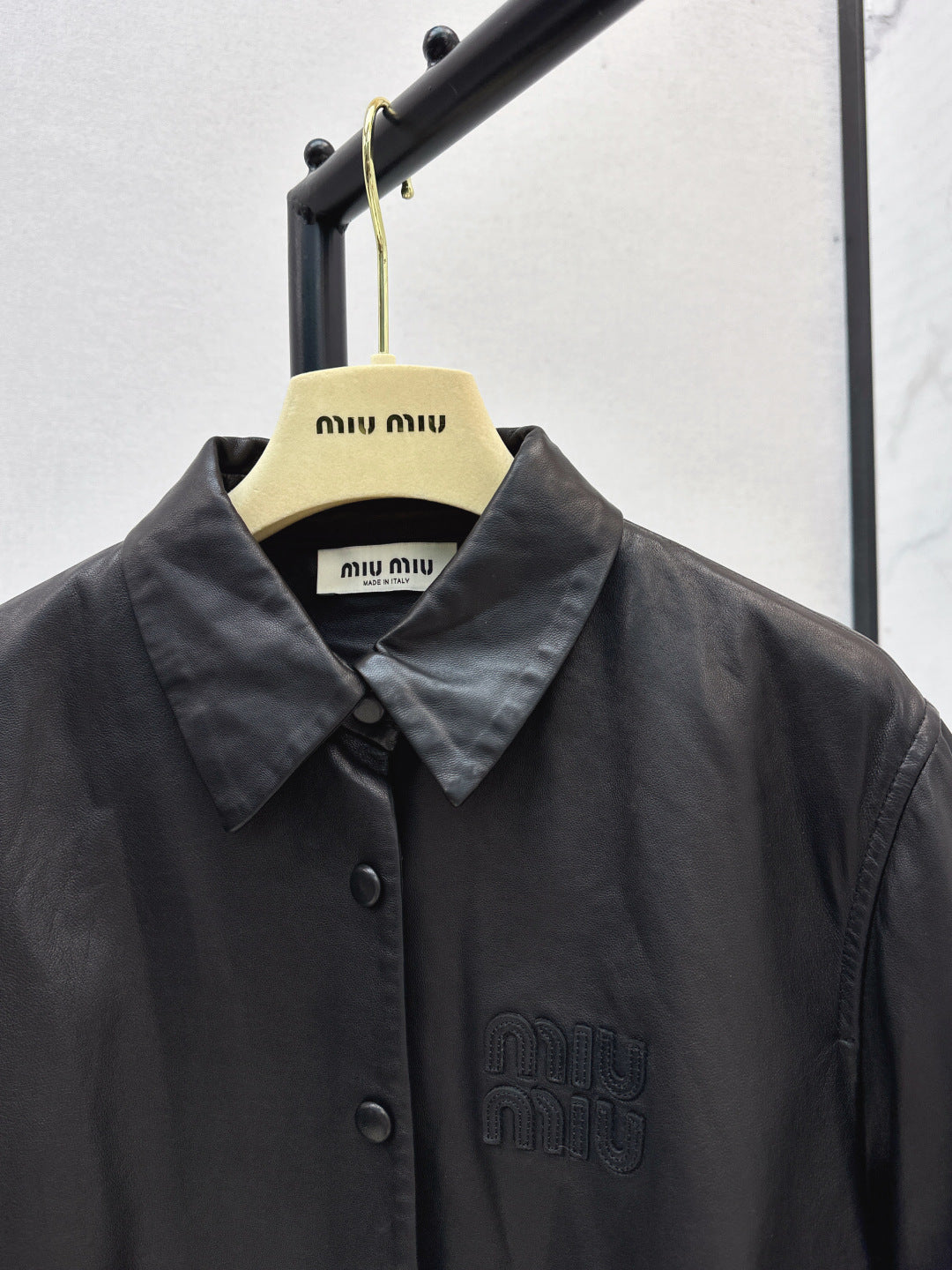 Miu 25fw motorcycle jacket