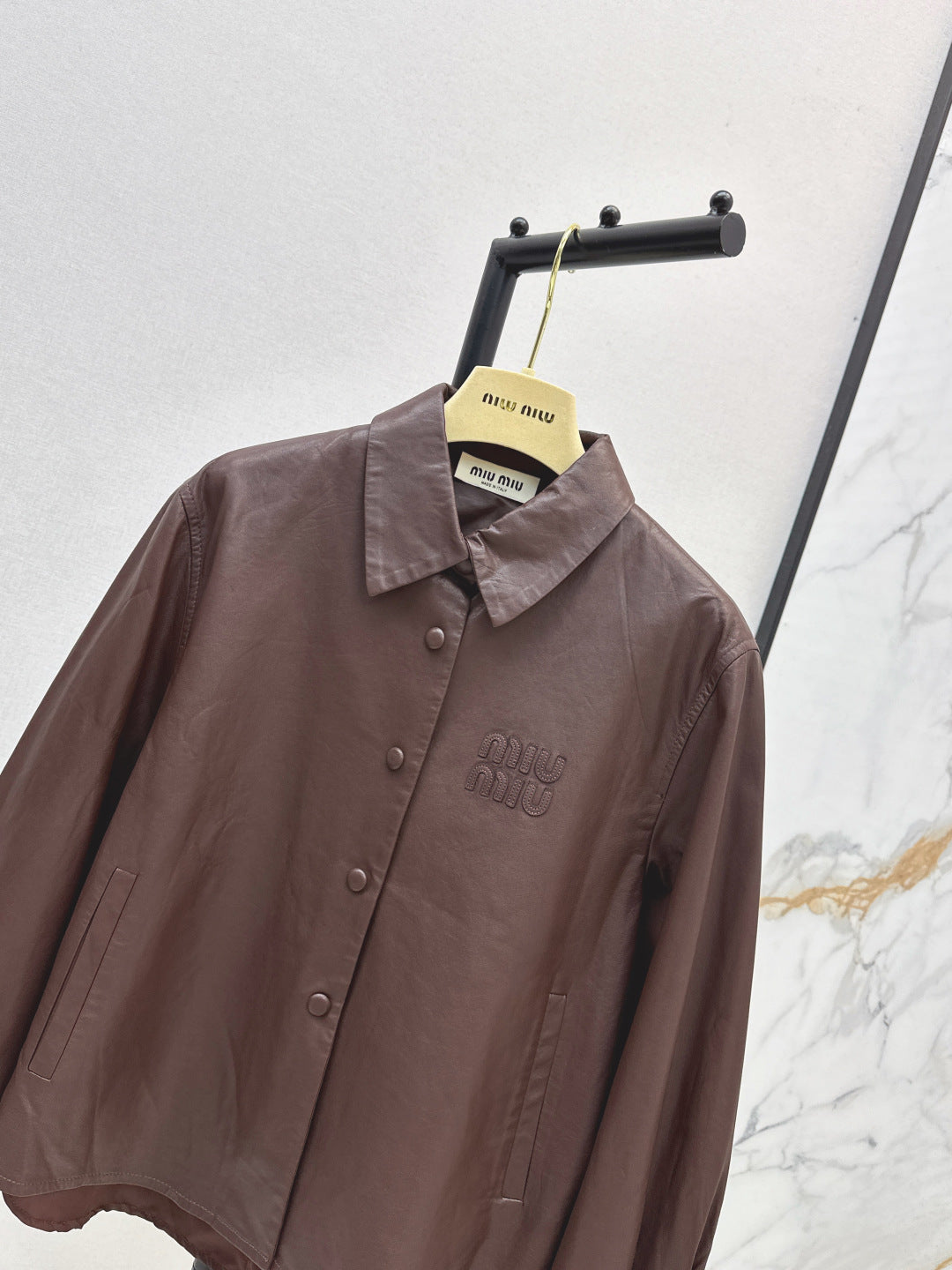 Miu 25fw motorcycle jacket