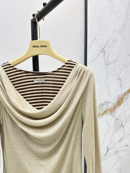 Chan New Striped bottoming shirt