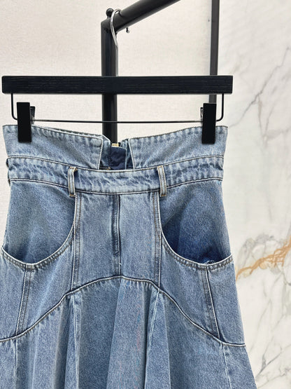 Zimm New Long denim skirt