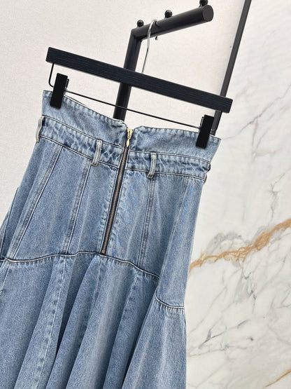 Zimm New Long denim skirt