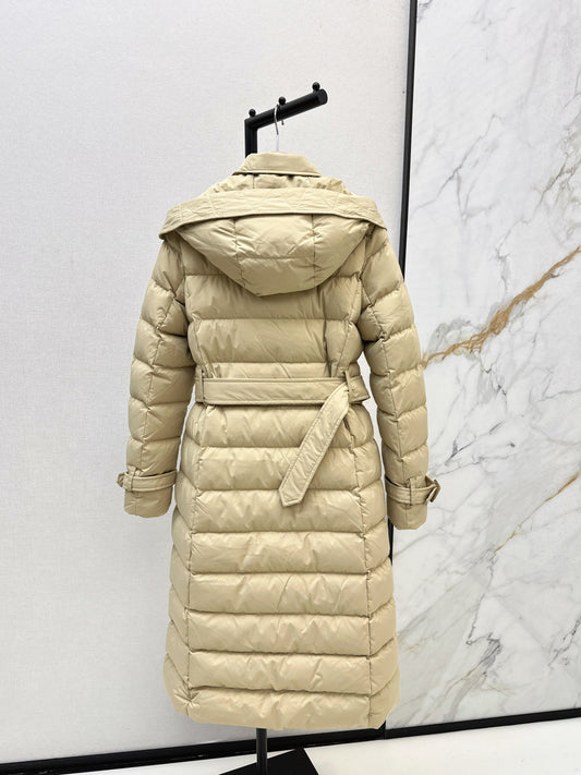 Bur New Double-breasted hooded down jacket