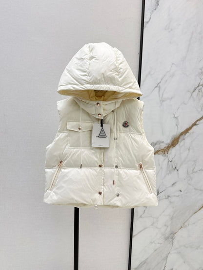 Monc  New Short stand collar down vest