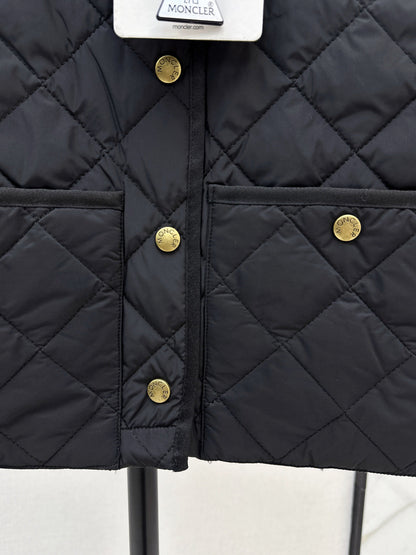 Monc  New Diamond-patterned lightweight lapel padded vest