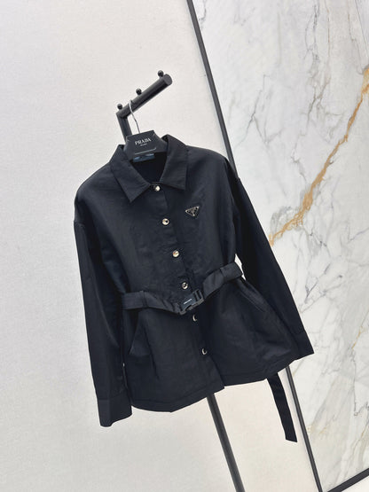 Pra New Shirt-style functional button jacket