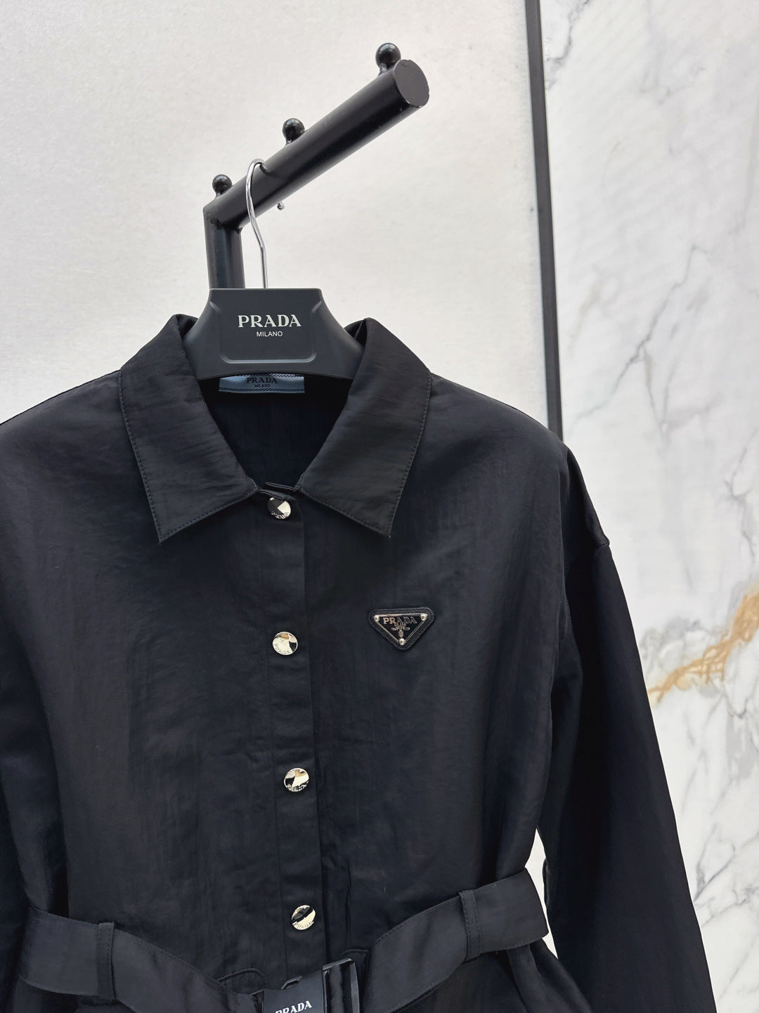 Pra New Shirt-style functional button jacket
